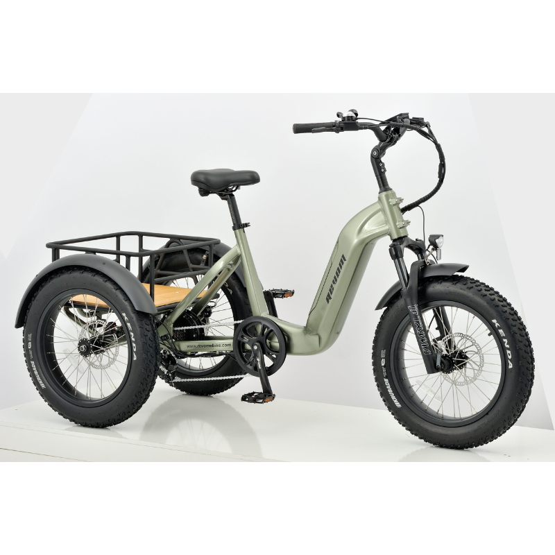 REVOM T2 Fat Tyre Electric Mountain Trike - Top Speed 15.5mph | 40mi Range | 250W Power