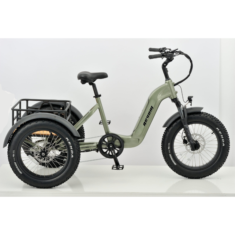 REVOM T2 Fat Tyre Electric Mountain Trike - Top Speed 15.5mph | 40mi Range | 250W Power