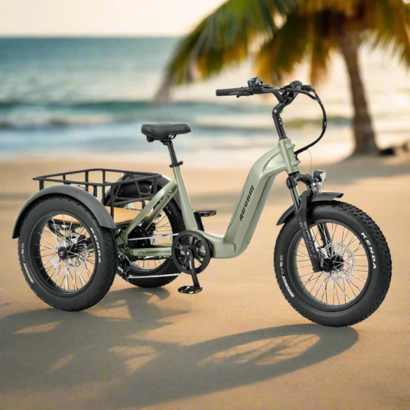 REVOM T2 Fat Tyre Electric Mountain Trike - Top Speed 15.5mph | 40mi Range | 250W Power