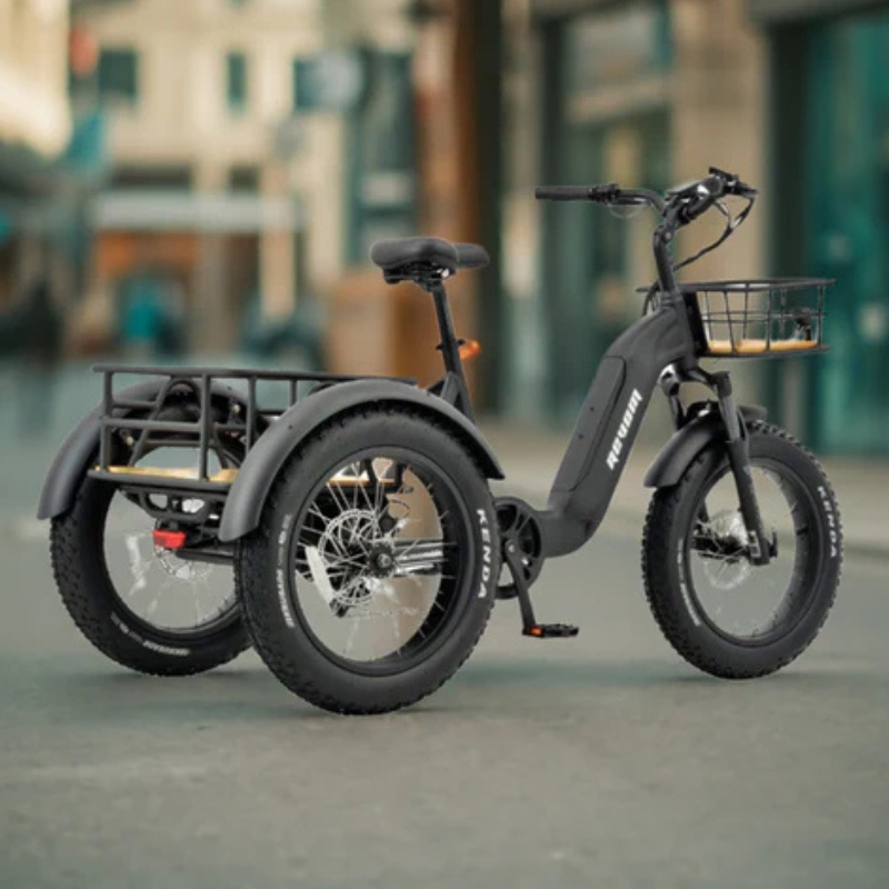 REVOM T2 Fat Tyre Electric Mountain Trike - Top Speed 15.5mph | 40mi Range | 250W Power