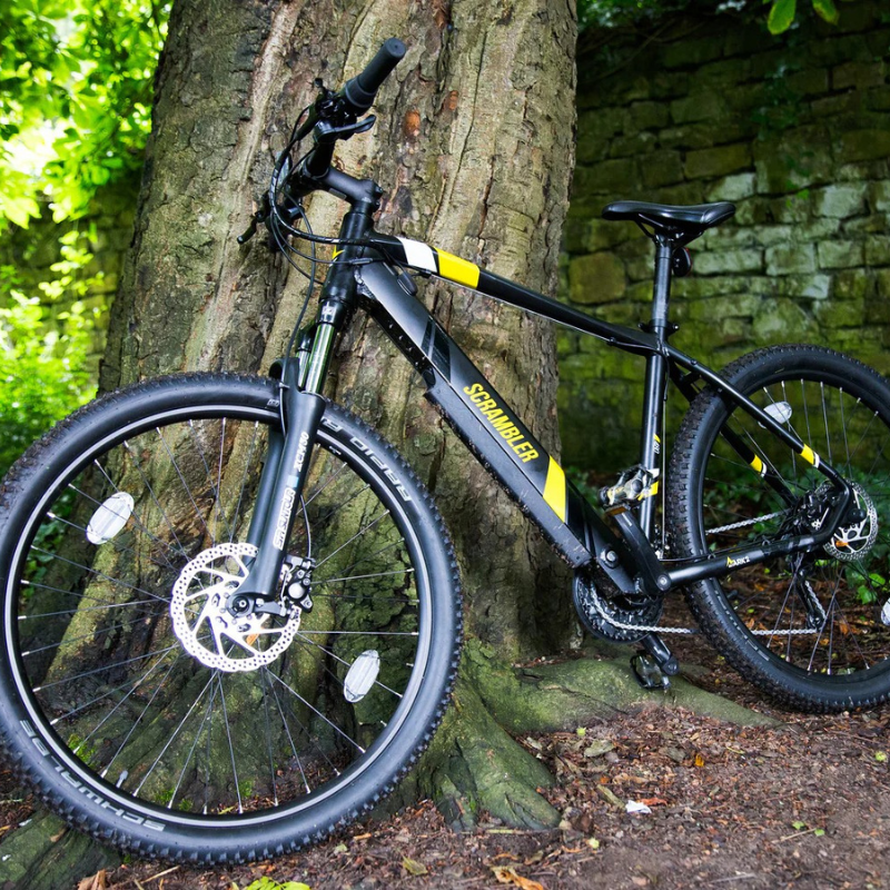 MARK2 Scrambler Light Weight Urban E-MTB Electric Mountain Bike - Top Speed 15.5mph | 20-60mi Range | 250W Power - Black