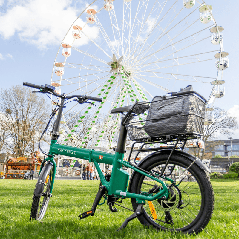 HYGGE VIRUM 2025 Lightweight Foldable Electric Bike - 36V Battery | Top Speed 15.5mph | 37mi Range | 250W Power | British Racing Green