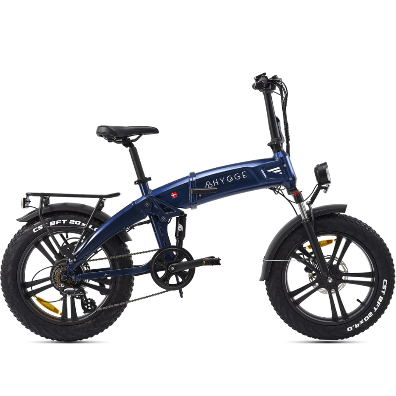 HYGGE SORO Foldable Fat Tyre Electric Bike - Top Speed 15.5mph | 43mi Range | 48V 14Ah Battery | 250W Power - Hub Motor