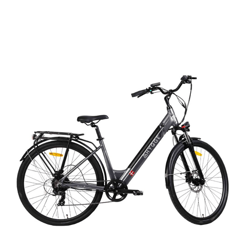 HYGGE AARHUS Step City Electric Bike - Top Speed 15.5mph | 50mi Range | 250W Power - Graphite Grey