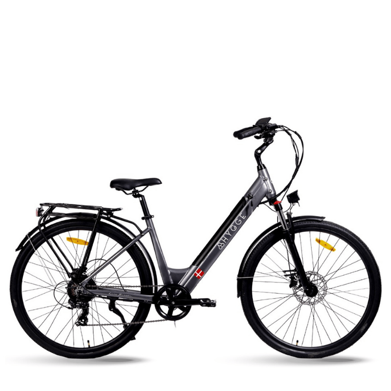 HYGGE AARHUS Step City Electric Bike - Top Speed 15.5mph | 50mi Range | 250W Power - Graphite Grey