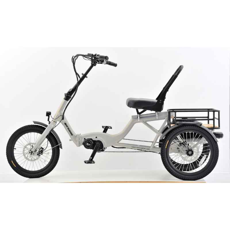 REVOM T4 Semi Recumbent Foldable Electric Tricycle - Top Speed 15.5mph | 35mile Range | 90Nm Torque | 250W Power