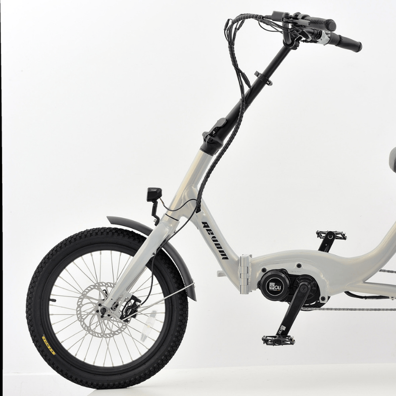 REVOM T4 Semi Recumbent Foldable Electric Tricycle - Top Speed 15.5mph | 35mile Range | 90Nm Torque | 250W Power