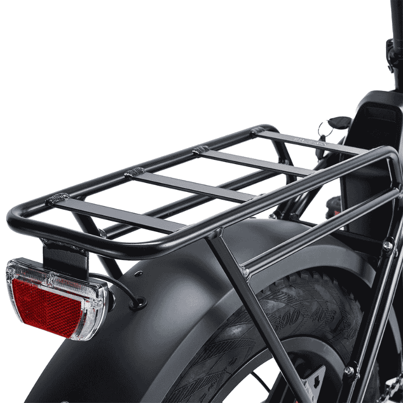 HYGGE Vester Step All Terrain Foldable Fat Tyres Electric Bike- Top Speed 15.5mph | 50mi Range | 48V Battery | 250W Power - Onyx Black