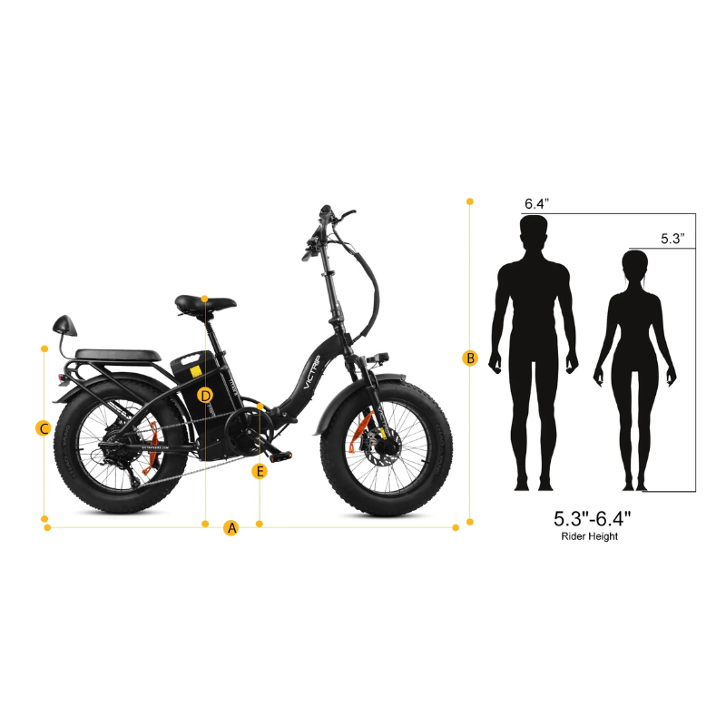 VICTRIP TITAN S Foldable E-bike 250w 15.5mph 298km