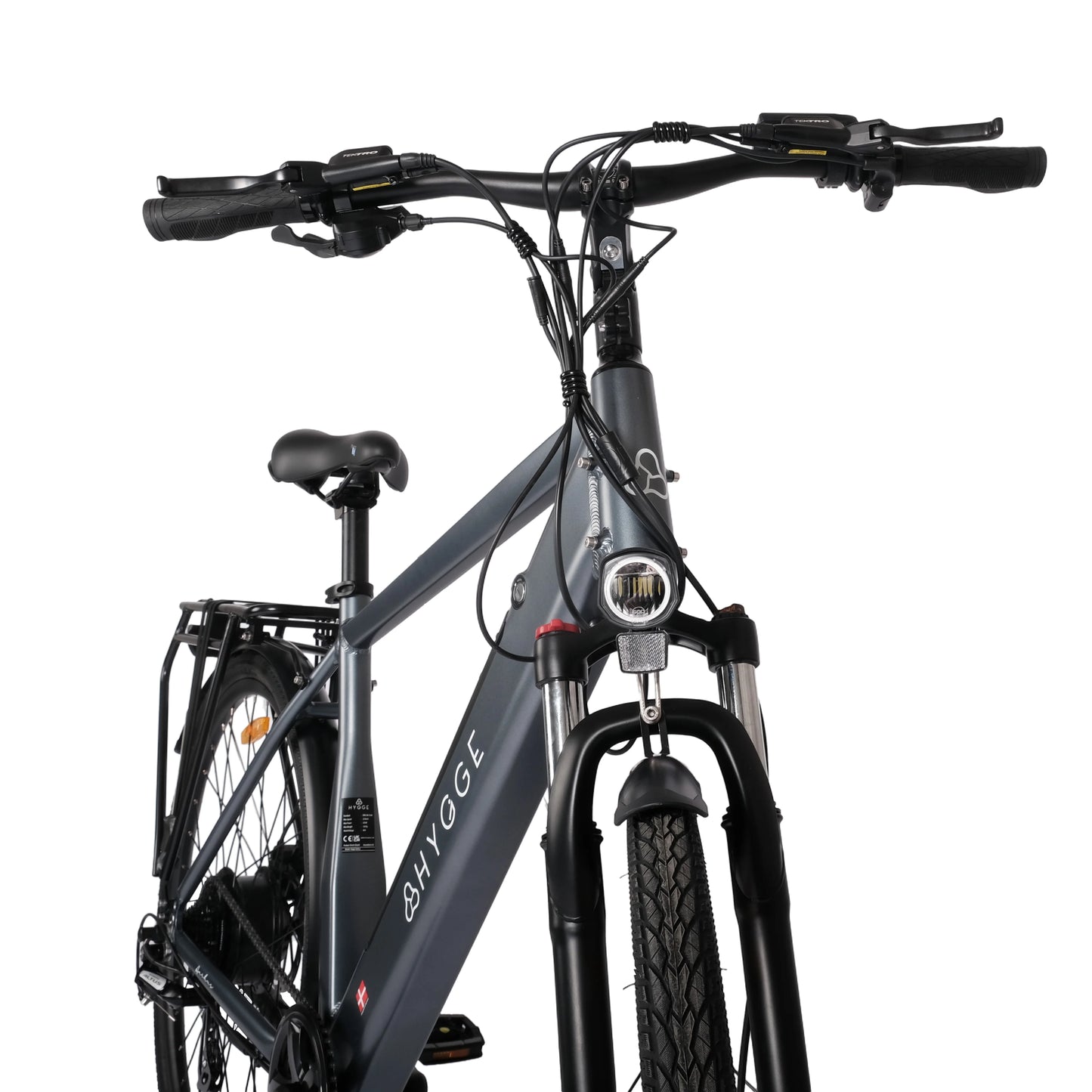 HYGEE AARHUS Urban Explorer Crossbar Electric Bike - Top Speed 15.5mph | 50mi Range | 250W Power - Graphite Grey