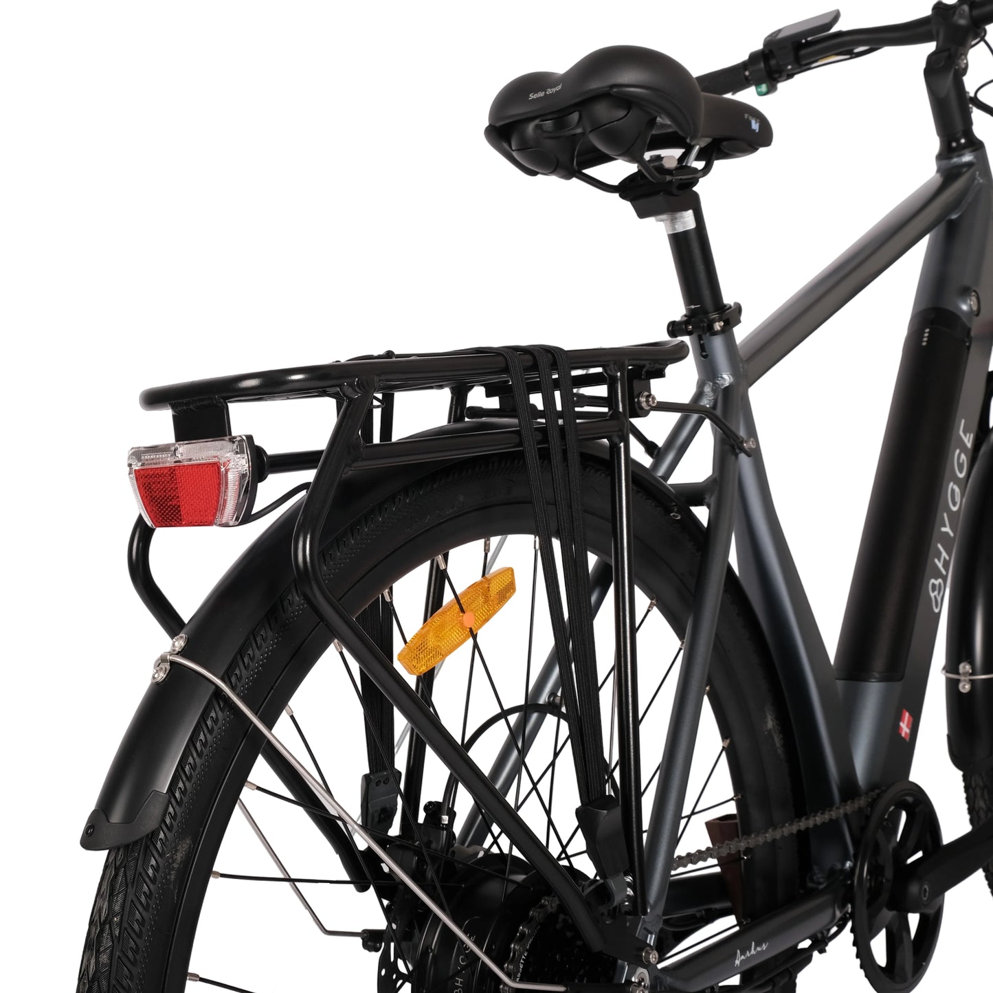 HYGEE AARHUS Urban Explorer Crossbar Electric Bike - Top Speed 15.5mph | 50mi Range | 250W Power - Graphite Grey