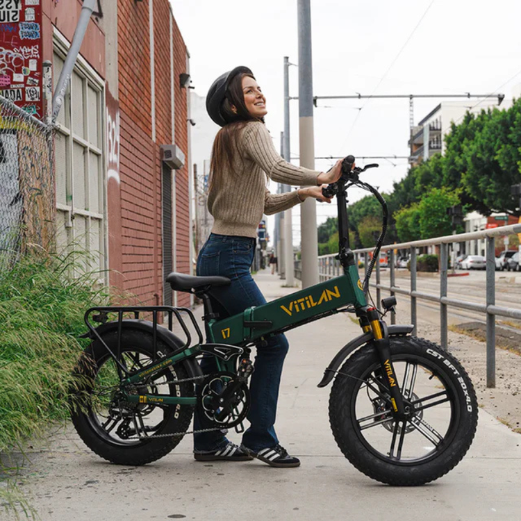 Vitilan electric bike collection featuring folding fat tyre eBikes for UK commuting