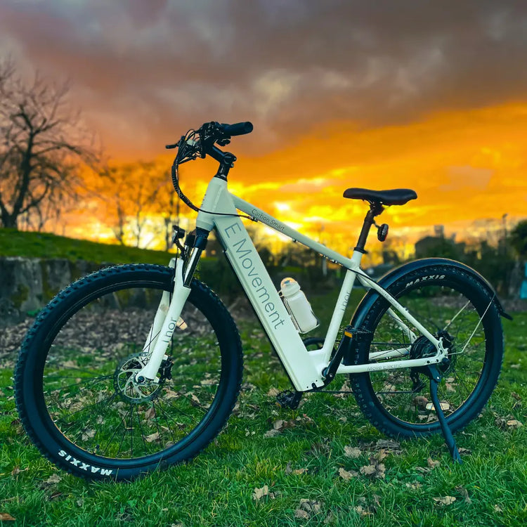 E-Movement electric bike riding on road and trail