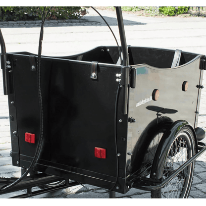 AMCargo Bikes Curve Dog Friendly Tadpole Electric Cargo Trike - Top Speed 15.5mph | 40mi Range | 250W Power - Black