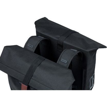 Basil City Double Pannier Bag 32L – Water-Repellent Urban Bike Bag for Commuting & Shopping