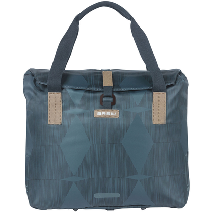 Basil Elegance Bicycle Shopper Bag 20-26L – Eco-Friendly Bike Shopping Bag with Hook-On System
