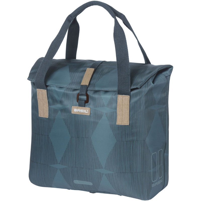 Basil Elegance Bicycle Shopper Bag 20-26L – Eco-Friendly Bike Shopping Bag with Hook-On System