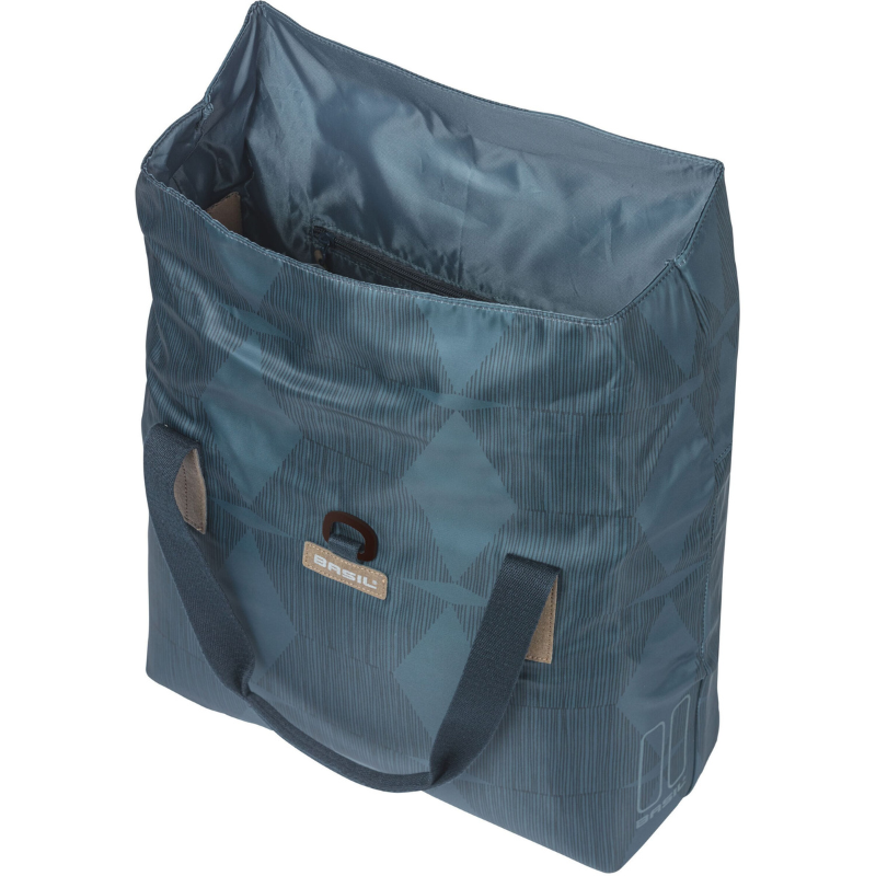 Basil Elegance Bicycle Shopper Bag 20-26L – Eco-Friendly Bike Shopping Bag with Hook-On System