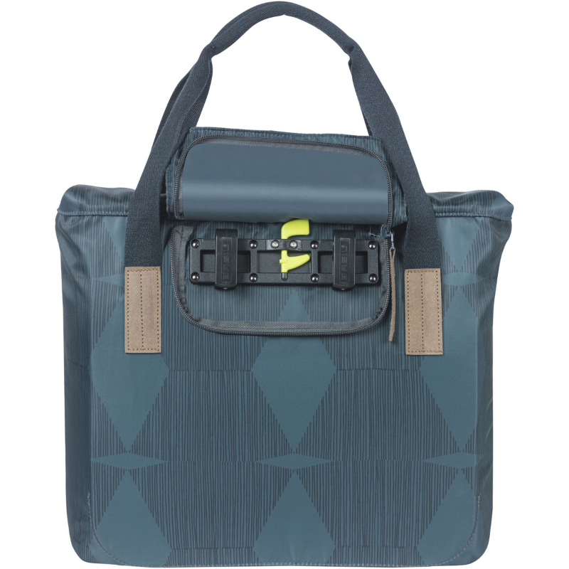 Basil Elegance Bicycle Shopper Bag 20-26L – Eco-Friendly Bike Shopping Bag with Hook-On System