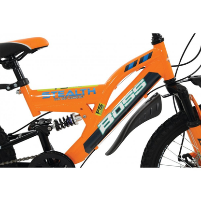 Boss Stealth 20” Mountain Bike – Kids/Junior Full Suspension MTB with Disc Brakes | UK