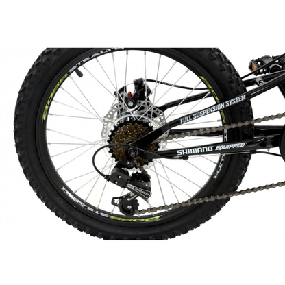 Boss Stealth 20” Mountain Bike – Kids/Junior Full Suspension MTB with Disc Brakes | UK