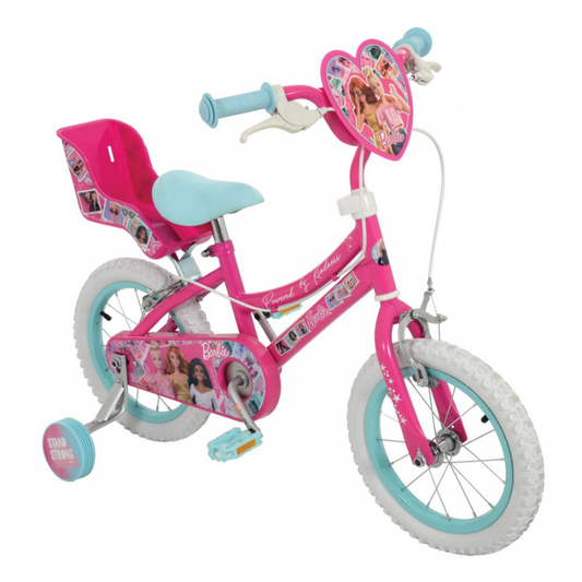 Barbie 14” Kids Bike with Stabilisers & Doll Carrier – Official Licensed Bike | UK