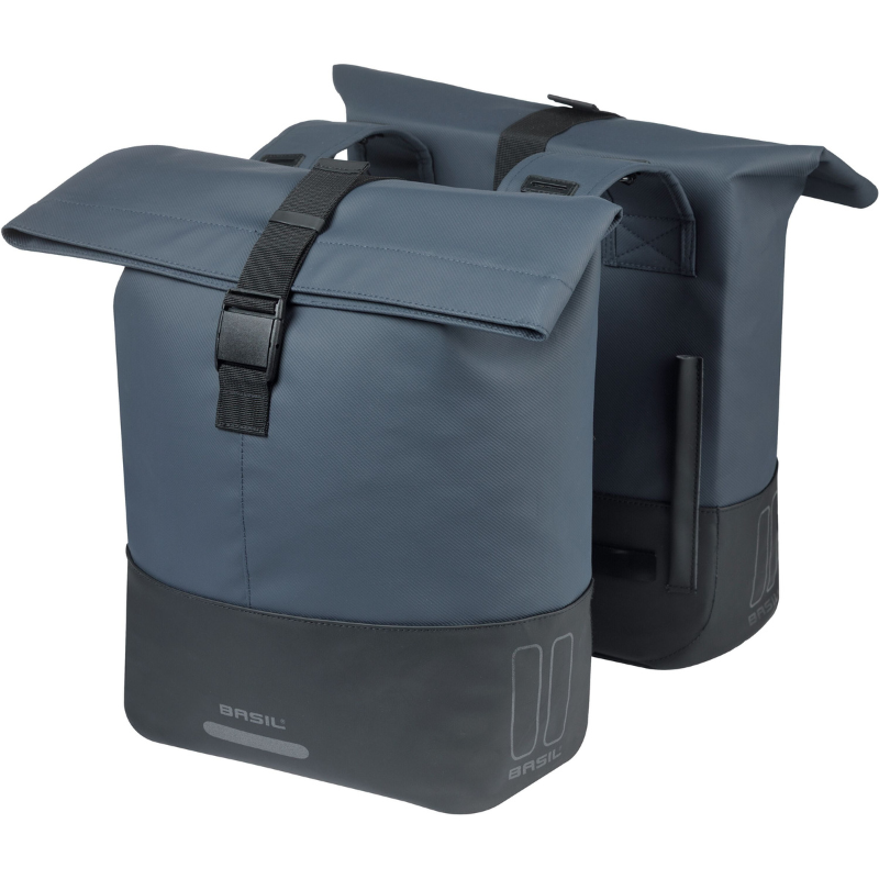 Basil Cove Double Pannier Bag 32L – Recycled Water-Resistant Bike Bag for Rear Rack