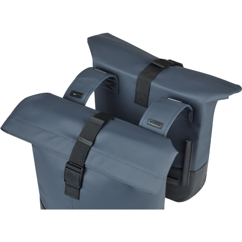 Basil Cove Double Pannier Bag 32L – Recycled Water-Resistant Bike Bag for Rear Rack