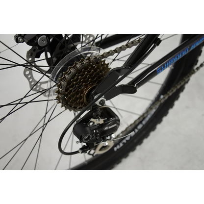 Boss Stealth 26” Mountain Bike Black/Blue – 21 Speed Full Suspension MTB with Disc Brakes | UK