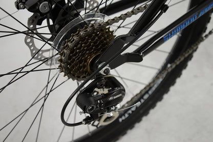 Boss Stealth 26” Mountain Bike Black/Blue – 21 Speed Full Suspension MTB with Disc Brakes | UK