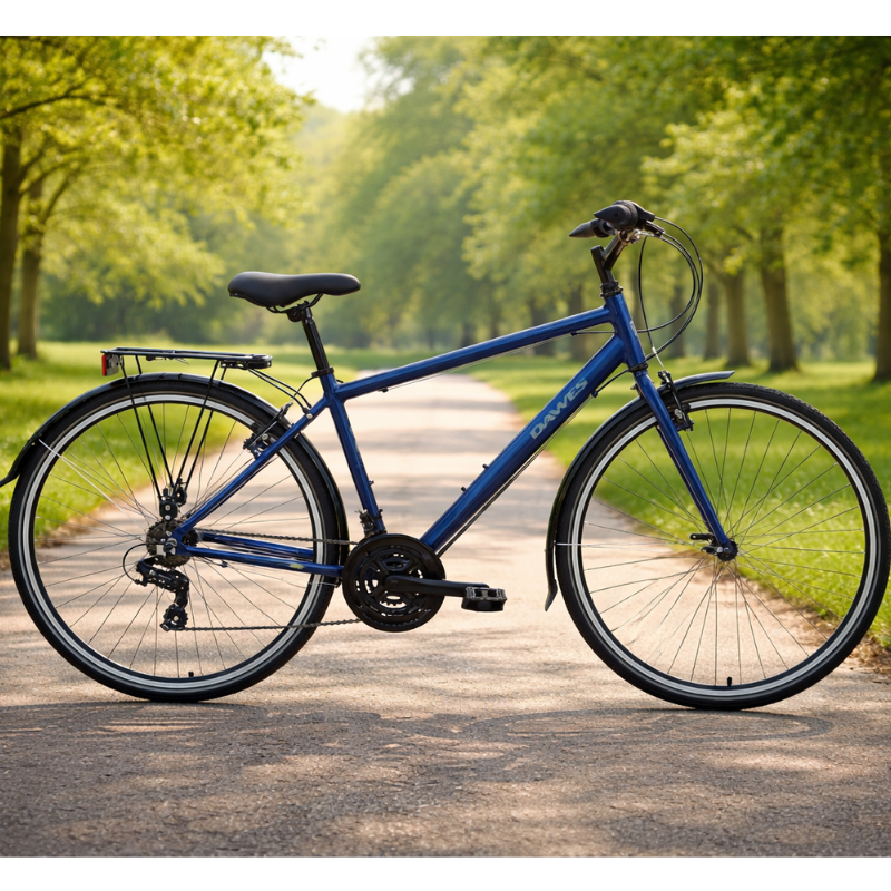 Dawes Venture 2.0 EQ Hybrid Bike – Lightweight Aluminium Commuter Bike with Rack & Mudguards