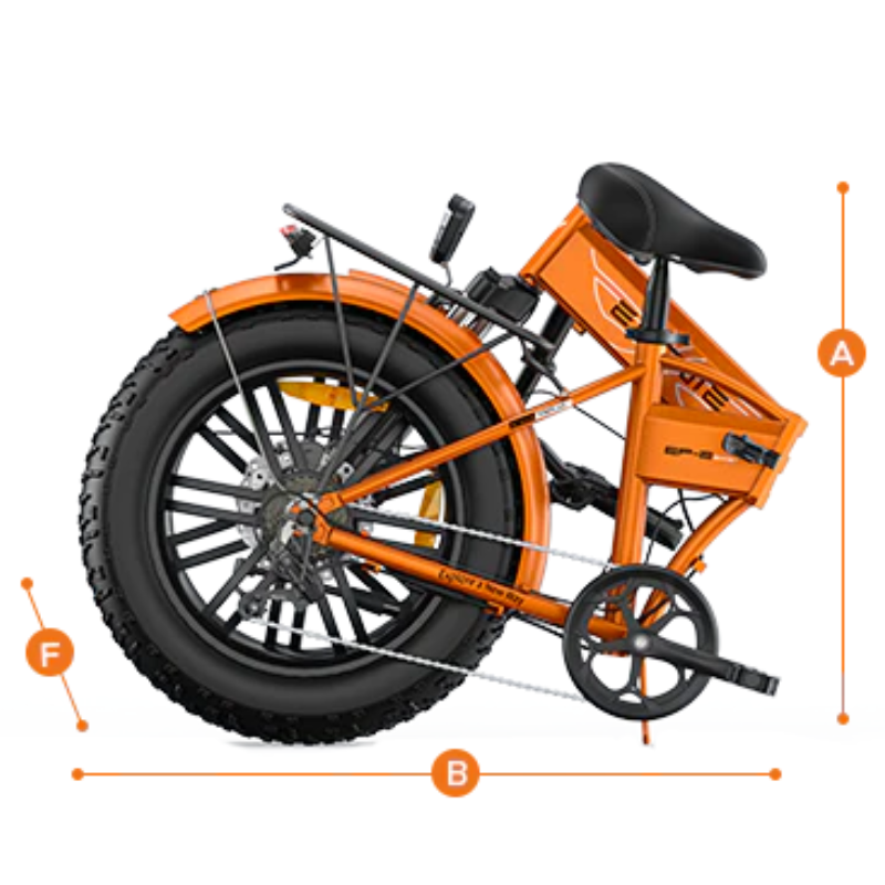 ENGWE EP-2 BOOST  Foldable Full Suspension Electric Bike - Top Speed 15.5mph | 74mi Range | 250W Power