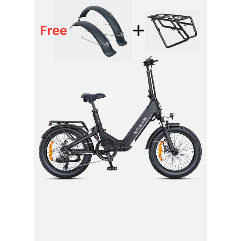 ENGWE L20 3.0 BOOST Folding City E-Bike 250W 15.5Mph 135Km Full Suspension