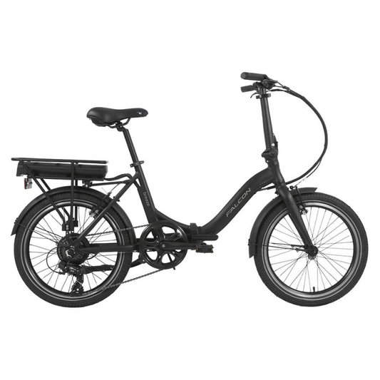 Black electric bike on a white background