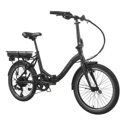 Black electric bike on a white background