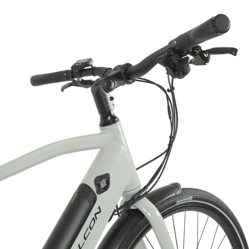Falcon Liberty Crossbar Electric Hybrid Bike – 40 Mile Range eBike | Shimano Gears, UK