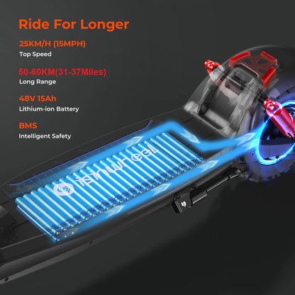 iSCOOTER GT2 Off Road Electric Scooter Top Speed 28mph 37mile Range 1200W
