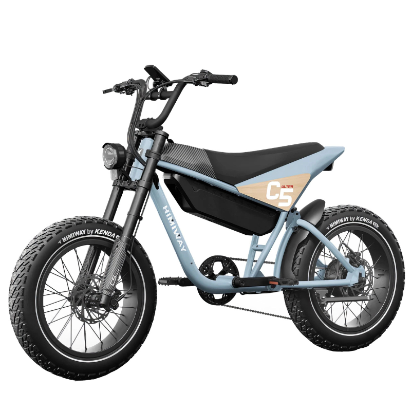 HIMIWAY C5 ULTRA E-Motorcycle - 1200W Power - 28mph - 80mi Range - 20Ah Battery