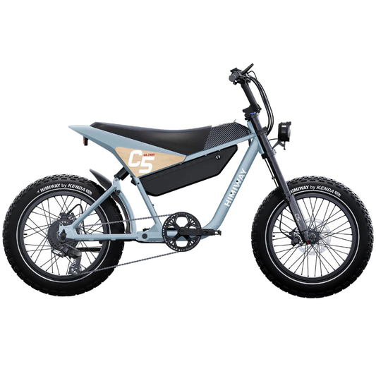 HIMIWAY C5 ULTRA E-Motorcycle - 1200W Power - 28mph - 80mi Range - 20Ah Battery