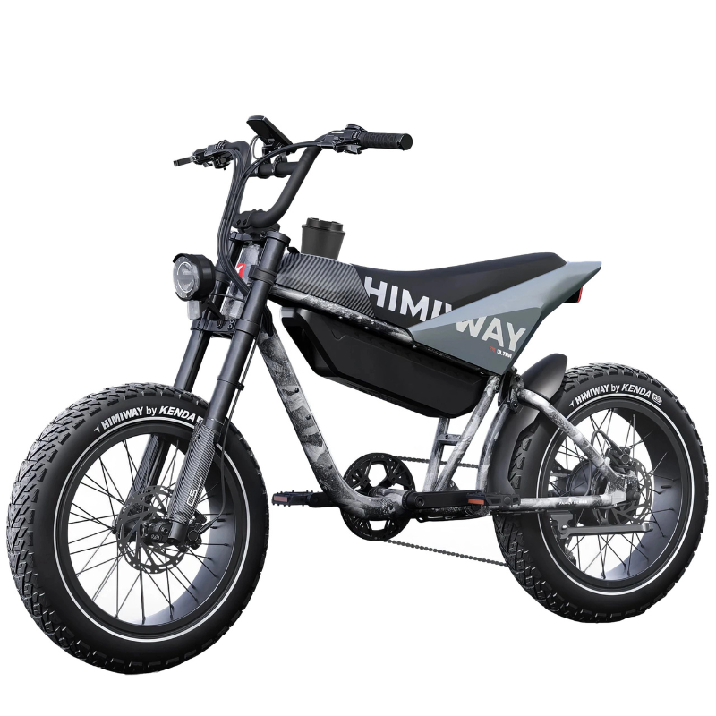 HIMIWAY C5 ULTRA E-Motorcycle - 1200W Power - 28mph - 80mi Range - 20Ah Battery