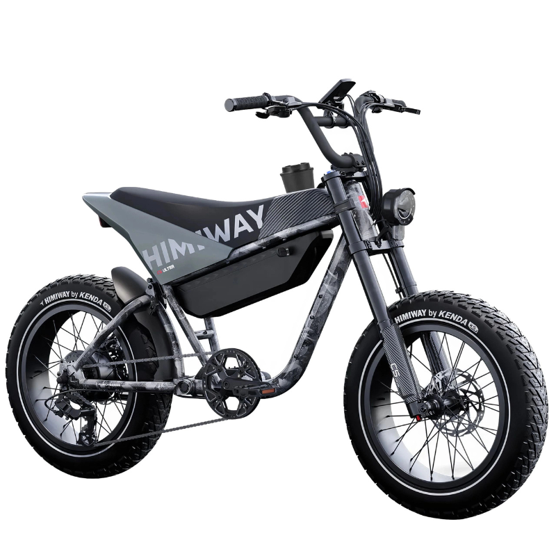 HIMIWAY C5 ULTRA E-Motorcycle - 1200W Power - 28mph - 80mi Range - 20Ah Battery