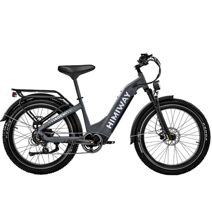HIMIWAY D5 ZEBRA Premium All-Terrain Fat Tyre E-Bike - 750W Power - 28mph Speed - 80mi Range - 20Ah Battery
