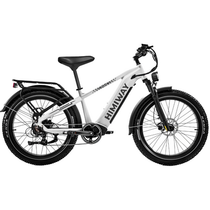 HIMIWAY D5 ZEBRA Premium All-Terrain Fat Tyre E-Bike - 750W Power - 28mph Speed - 80mi Range - 20Ah Battery