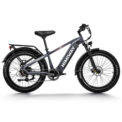 HIMIWAY D5 ZEBRA Premium All-Terrain Fat Tyre E-Bike - 750W Power - 28mph Speed - 80mi Range - 20Ah Battery