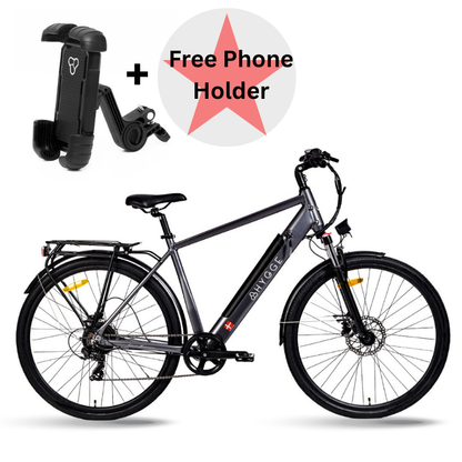 HYGEE AARHUS Urban Explorer Crossbar Electric Bike - Top Speed 15.5mph | 50mi Range | 250W Power - Graphite Grey