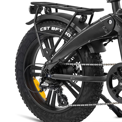 Hygge Sorø 250W Folding Fat Tyre Electric Bike – Full Suspension – Black