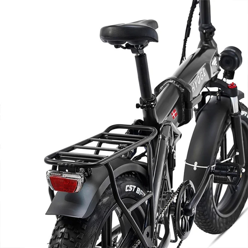 Hygge Sorø 250W Folding Fat Tyre Electric Bike – Full Suspension – Black