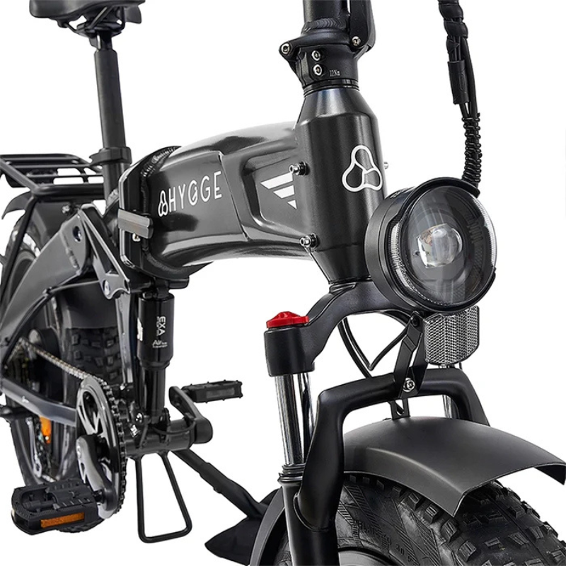 Hygge Sorø 250W Folding Fat Tyre Electric Bike – Full Suspension – Black