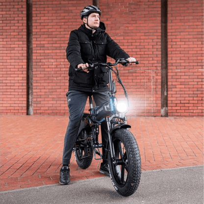 HYGGE SORO Foldable Fat Tyre Electric Bike - Top Speed 15.5mph | 43mi Range | 48V 14Ah Battery | 250W Power - Hub Motor