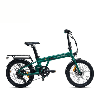 HYGEE VIRUM 2025 Lightweight Foldable Electric Bike - 36V Battery | Top Speed 15.5mph | 37mi Range | 250W Power | British Racing Green